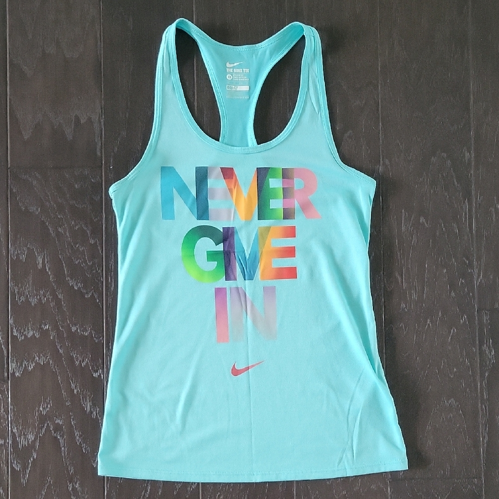 Nike Blue Fitted Tank Top